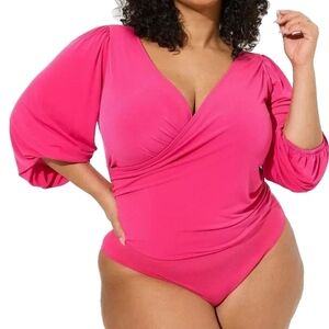 Torrid Studio Knit Surplice Bodysuit